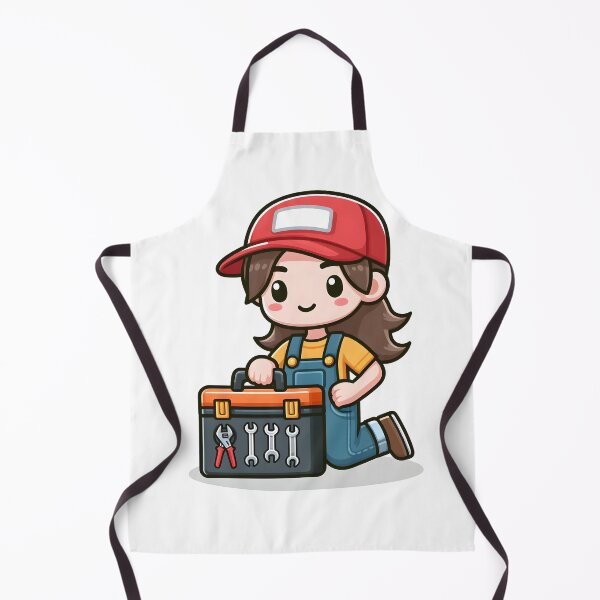Item preview, Kawaii Mechanic: Holding A Toolbox designed and sold by CanvasCutie.