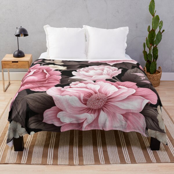 Item preview, Pink Black Flower Pattern Spring Aesthetic Marguerite Blasingame Happy Season designed and sold by SMARTKIT DESIGNAGENCY.
