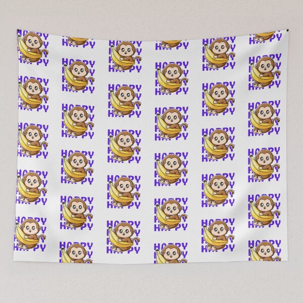 Item preview,  Cute happy banana monkey love designed and sold by Shopjerry.