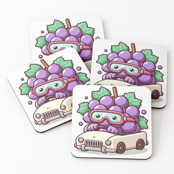 Item preview, Kawaii Grapes: Wearing Driving Goggles designed and sold by CanvasCutie.