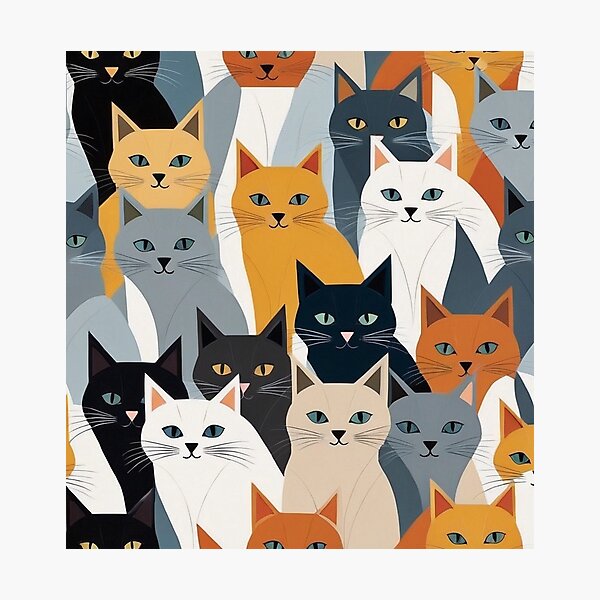 Item preview, RogerPattern - "Whimsical Whiskers: Kitten Art" designed and sold by RogerPattern.