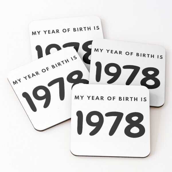 Item preview, My Year of Birth is 1978 designed and sold by LittleWorldShop.