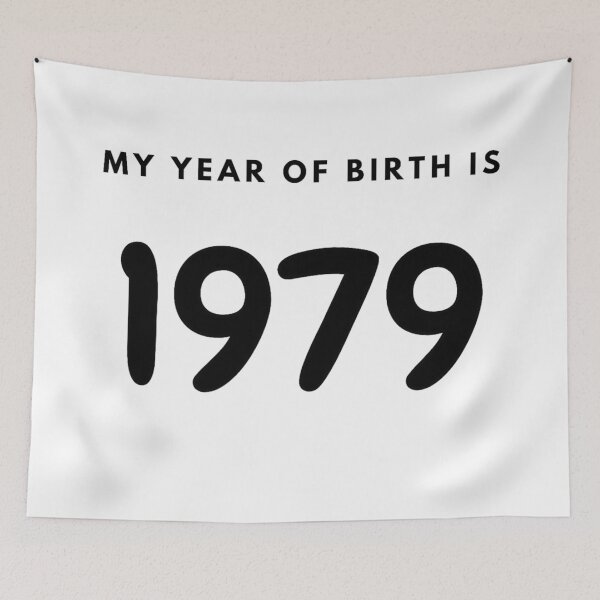 Item preview, My Year of Birth is 1979 designed and sold by LittleWorldShop.