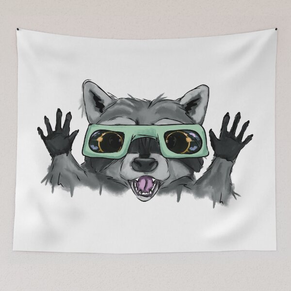 Item preview, Solar eclipse - raccoon designed and sold by Antiope33.