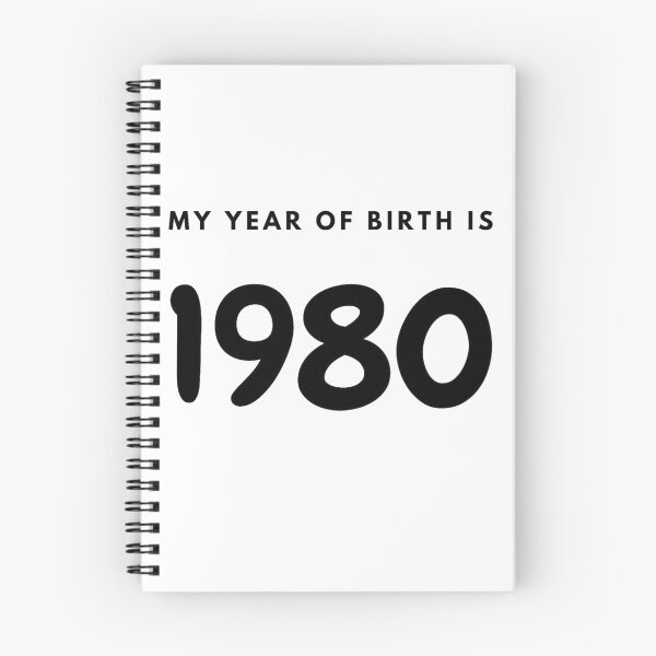Item preview, My Year of Birth is 1980 designed and sold by LittleWorldShop.