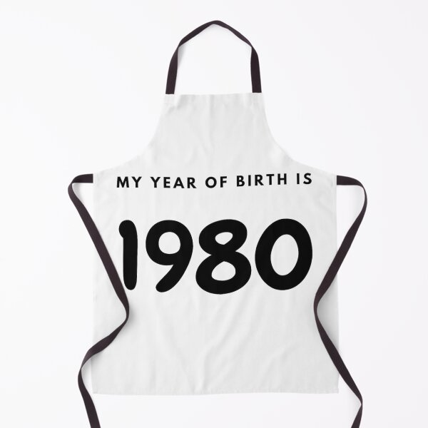 Item preview, My Year of Birth is 1980 designed and sold by LittleWorldShop.