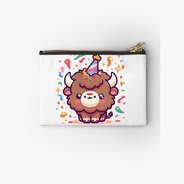 Item preview, Kawaii Bison With Party Crown designed and sold by CanvasCutie.
