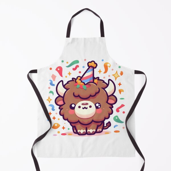 Item preview, Kawaii Bison With Party Crown designed and sold by CanvasCutie.