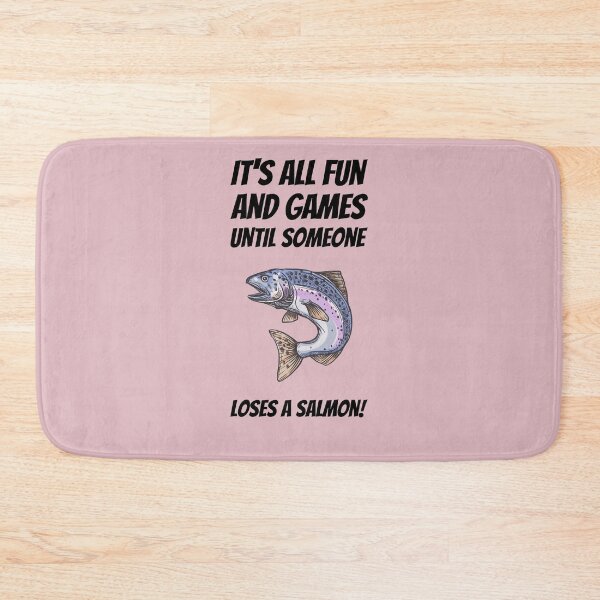 Item preview, It's All Fun And Games Until Someone Loses A Salmon! and Sticker Pack designed and sold by ShamblesShirts.