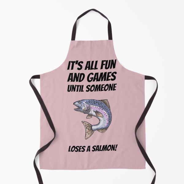 Item preview, It's All Fun And Games Until Someone Loses A Salmon! and Sticker Pack designed and sold by ShamblesShirts.