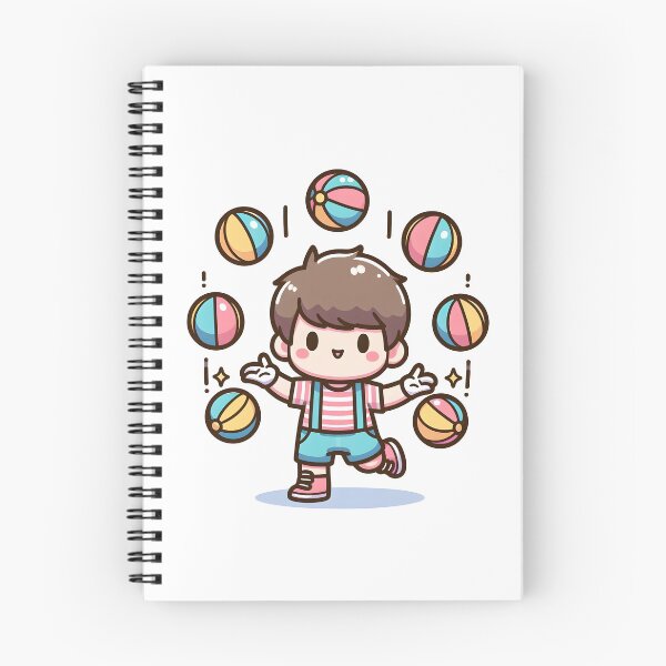 Item preview, Kawaii Juggler With Bouncing Balls designed and sold by CanvasCutie.