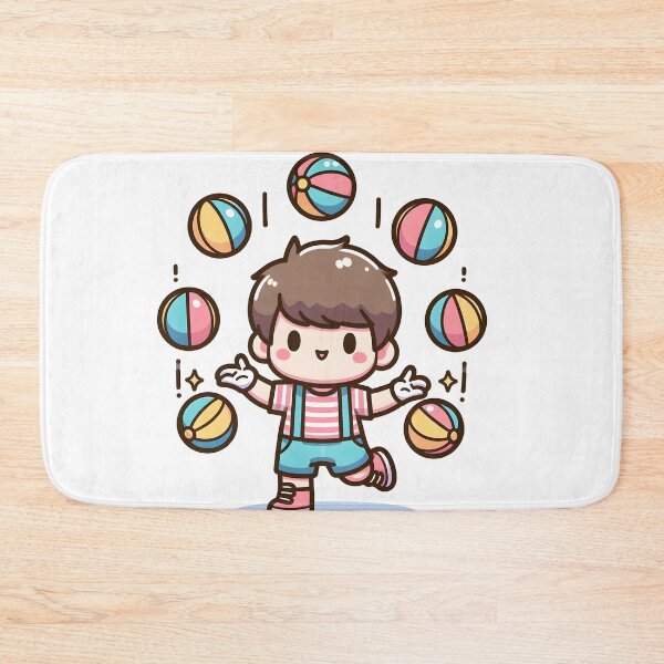 Item preview, Kawaii Juggler With Bouncing Balls designed and sold by CanvasCutie.