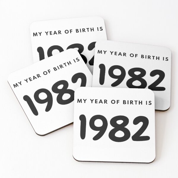 Item preview, My Year of Birth is 1982 designed and sold by LittleWorldShop.