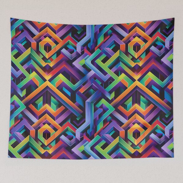Item preview, Vibrant Geometry Maze designed and sold by Captain Kita.