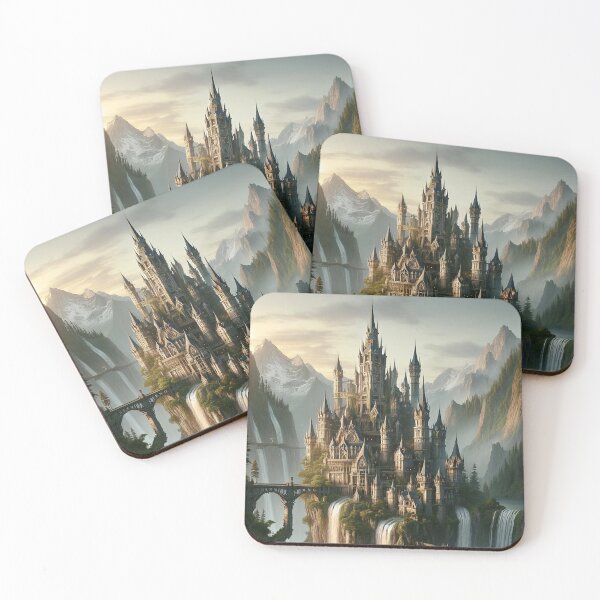 Item preview, Mystical mountain castle designed and sold by Cerberus-Art.