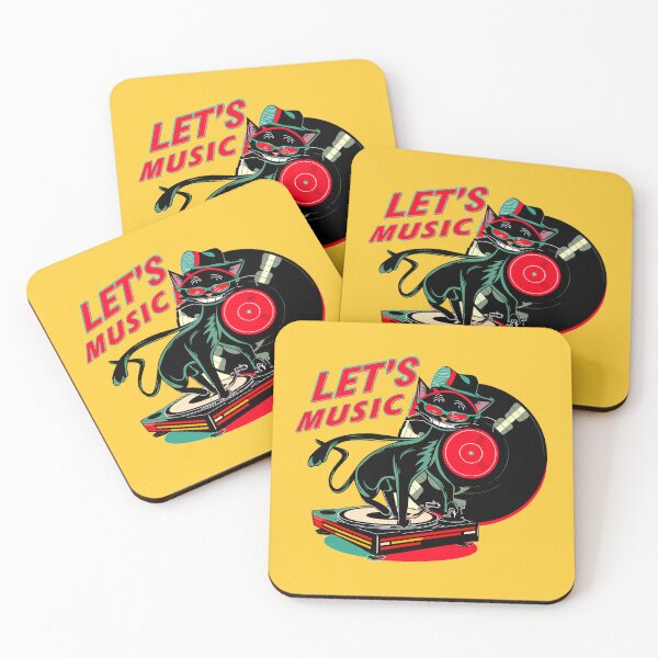 Item preview, Jazzy Feline Grooves - Cool Cat DJ Spinning Vinyl Vibes designed and sold by FebricFusion.