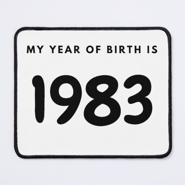 Item preview, My Year of Birth is 1983 designed and sold by LittleWorldShop.