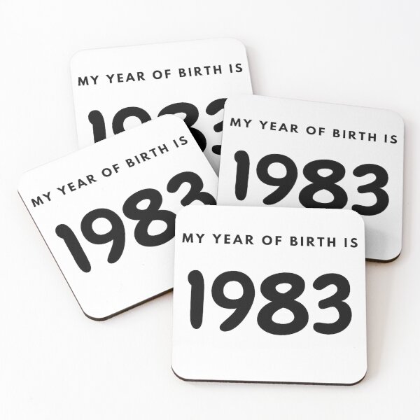 Item preview, My Year of Birth is 1983 designed and sold by LittleWorldShop.