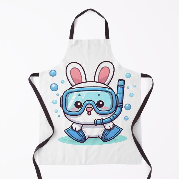 Item preview, Kawaii Bunny: Snorkel Mask And Flippers designed and sold by CanvasCutie.