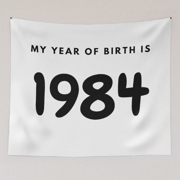 Item preview, My Year of Birth is 1984 designed and sold by LittleWorldShop.
