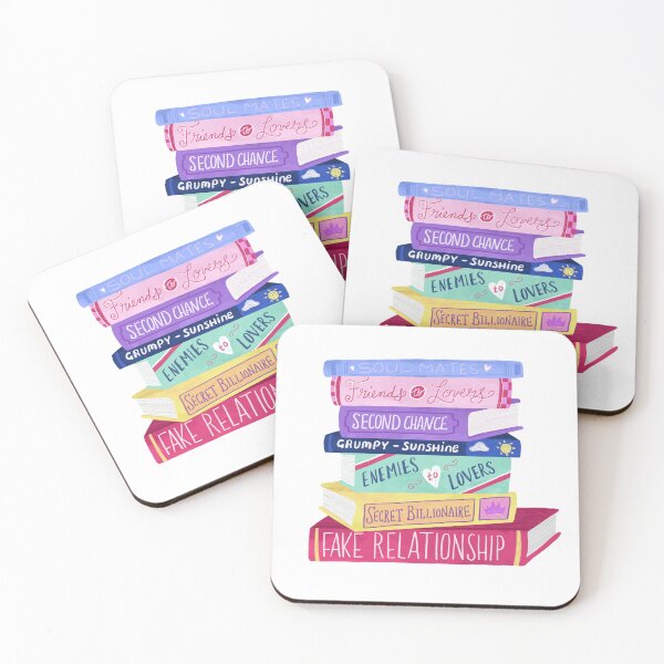 Item preview, Pila de libros de tropos románticos designed and sold by dollabails.