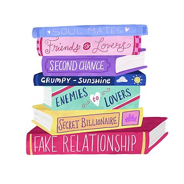 Artwork thumbnail, Romance Tropes Book Stack by dollabails
