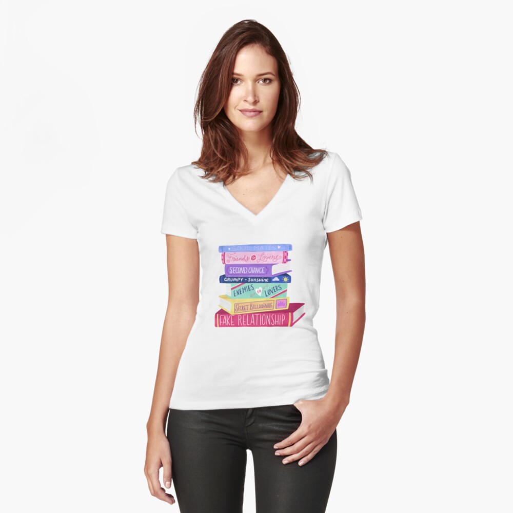 Item preview, Fitted V-Neck T-Shirt designed and sold by dollabails.