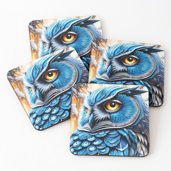 Item preview, Blue Winter Owl, Ai Generated Art  designed and sold by ACC .