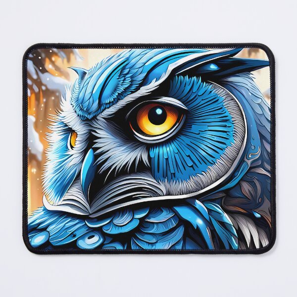 Item preview, Blue Winter Owl, Ai Generated Art designed and sold by ACC .