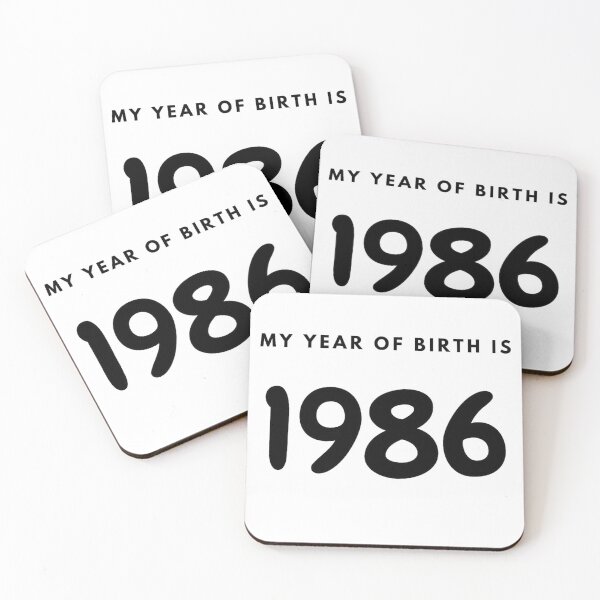Item preview, My Year of Birth is 1986 designed and sold by LittleWorldShop.