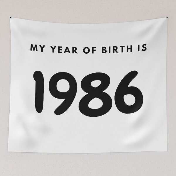 Item preview, My Year of Birth is 1986 designed and sold by LittleWorldShop.