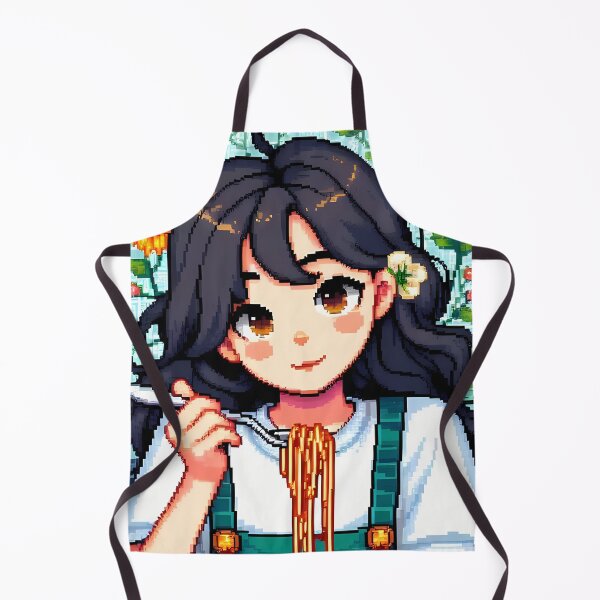 Item preview, Girl eating Spaghetti Pixel art designed and sold by Fashate1.