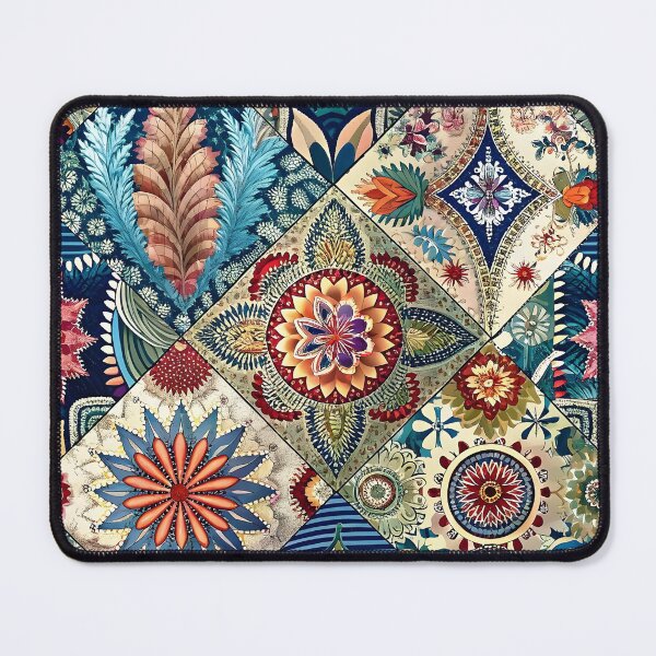 Item preview, Colorful Patchwork of Traditional Floral Patterns designed and sold by Rostislav Bouda.