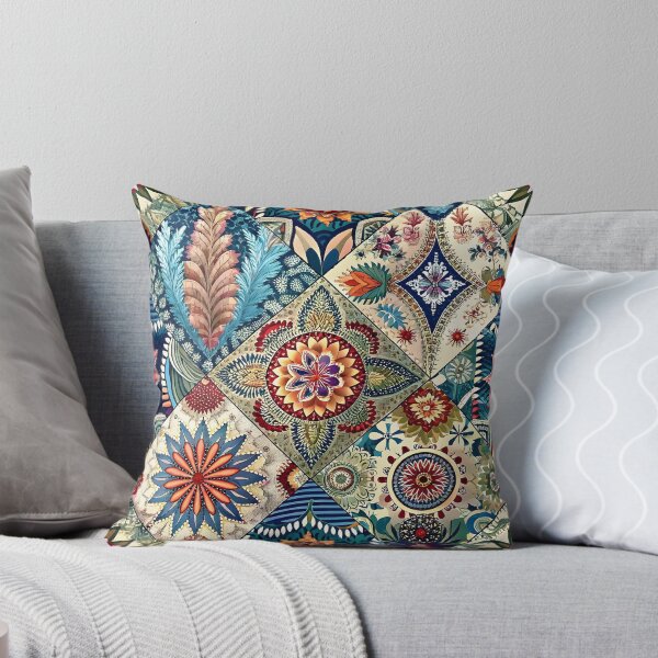 Item preview, Colorful Patchwork of Traditional Floral Patterns designed and sold by Rostislav Bouda.