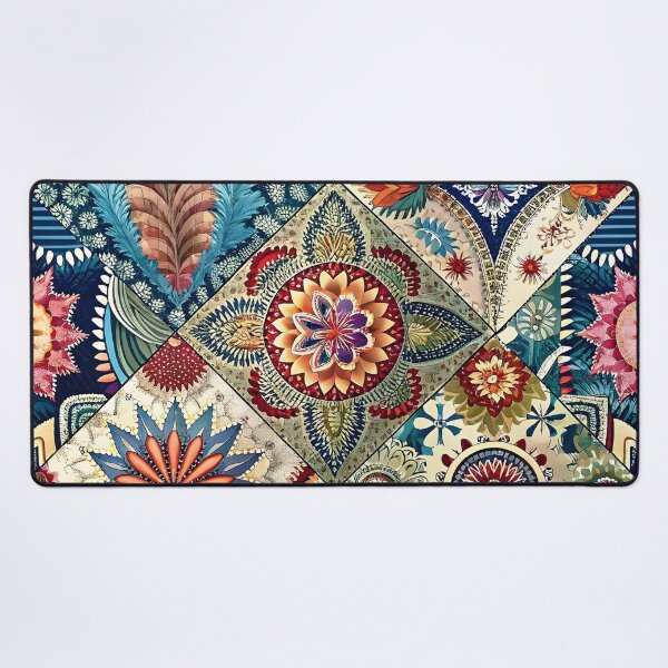 Item preview, Colorful Patchwork of Traditional Floral Patterns designed and sold by Rostislav Bouda.