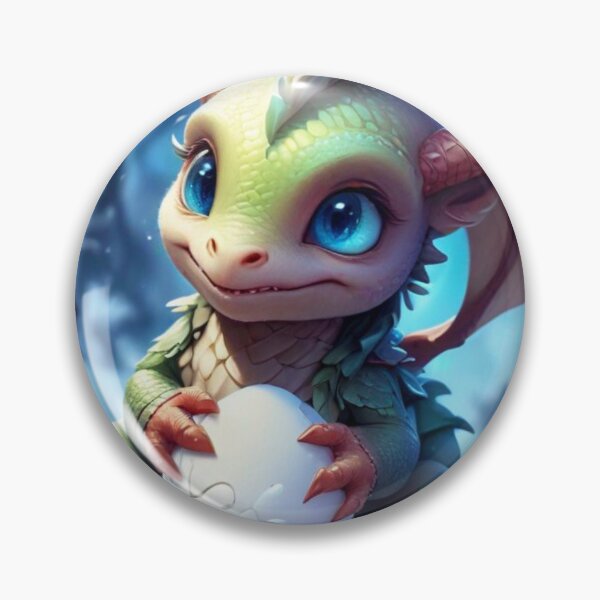 Item preview, Cute and adorable baby dragon with an egg, winter weather, artgerm designed and sold by Viktorijagoceva.