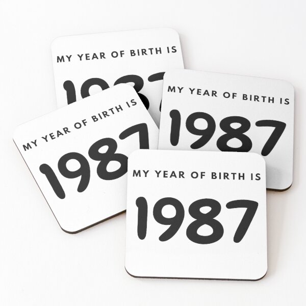 Item preview, My Year of Birth is 1987 designed and sold by LittleWorldShop.