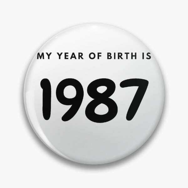 Item preview, My Year of Birth is 1987 designed and sold by LittleWorldShop.