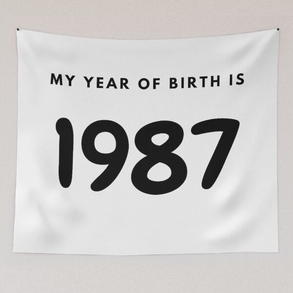 Item preview, My Year of Birth is 1987 designed and sold by LittleWorldShop.
