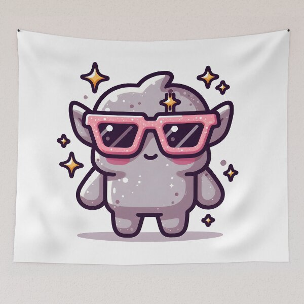 Item preview, Kawaii Kawaii Golem With Sparkly Sunglasses designed and sold by CanvasCutie.