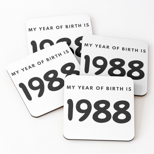 Item preview, My Year of Birth is 1988 designed and sold by LittleWorldShop.