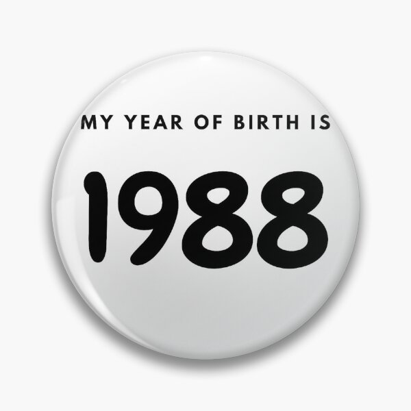 Item preview, My Year of Birth is 1988 designed and sold by LittleWorldShop.