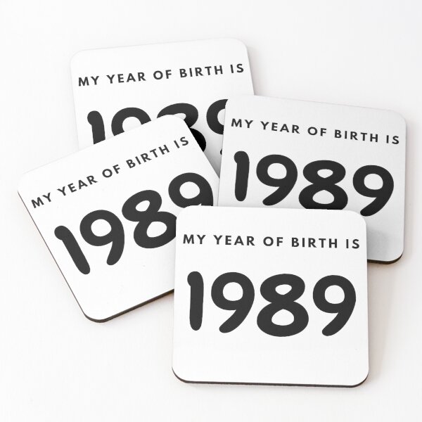 Item preview, My Year of Birth is 1989 designed and sold by LittleWorldShop.