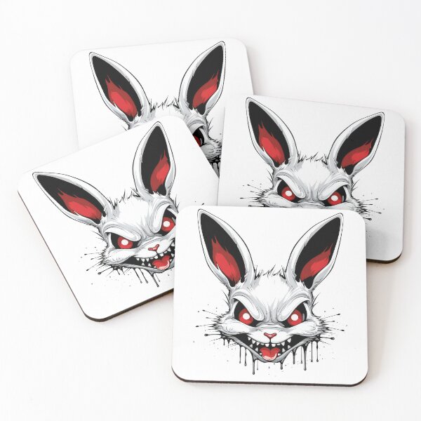 Aperçu de l'œuvre Lapin aux yeux rouges souriant créée et vendue par Lobory.