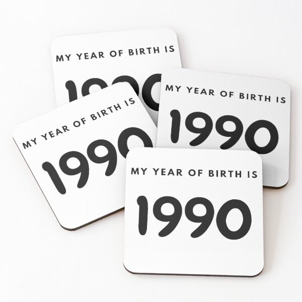 Item preview, My Year of Birth is 1990 designed and sold by LittleWorldShop.