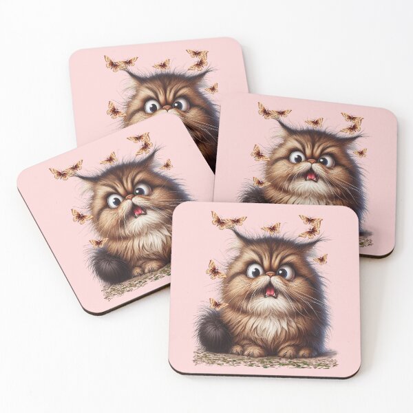 Item preview, Angry cat and pesky butterflies designed and sold by LoneAngel.