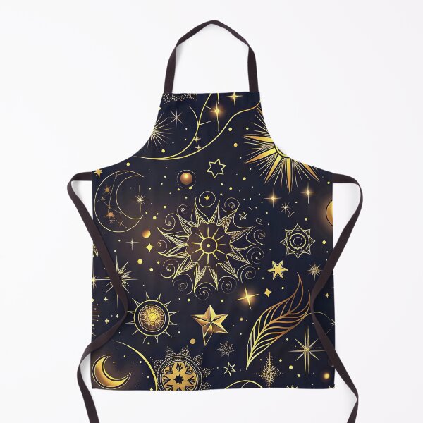 Item preview, Celestial Pattern with Golden Stars and Planets on Dark Background designed and sold by Rostislav Bouda.
