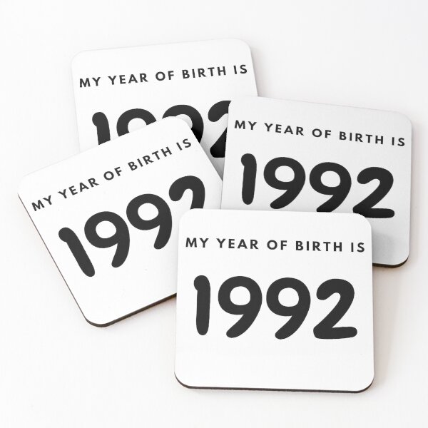 Item preview, My Year of Birth is 1992 designed and sold by LittleWorldShop.