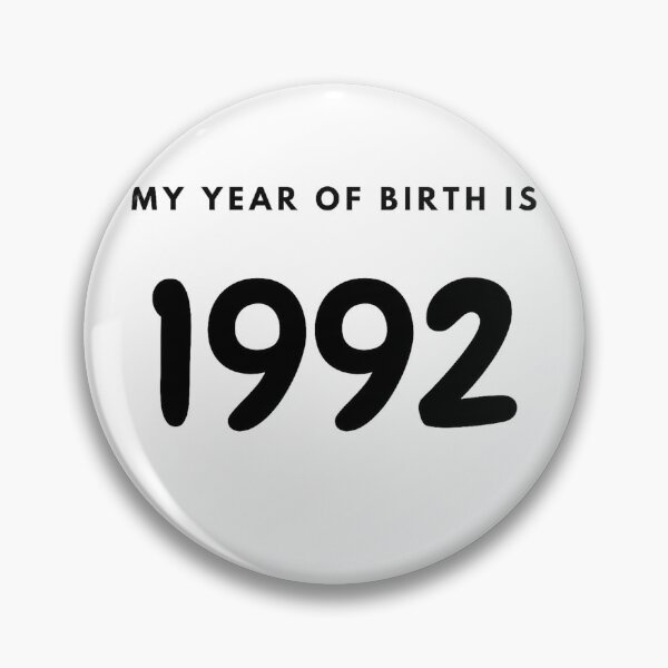 Item preview, My Year of Birth is 1992 designed and sold by LittleWorldShop.