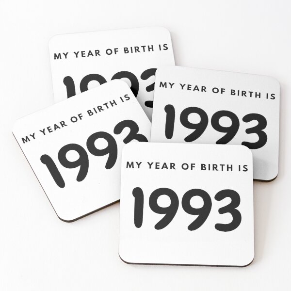 Item preview, My Year of Birth is 1993 designed and sold by LittleWorldShop.